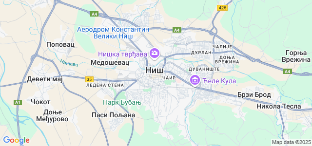 Карта ниш сербия