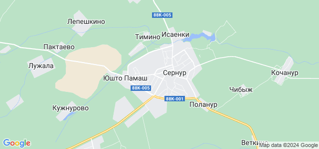 Погода в сернуре карта