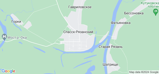 Спасск-Рязанский на карте.