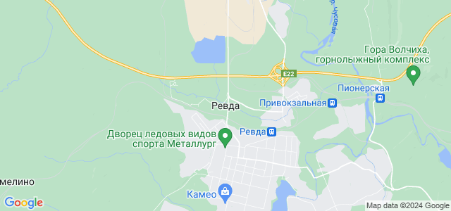 Ревда на карте