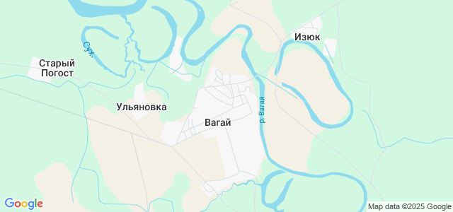 Карта вагай северный с улицами и домами
